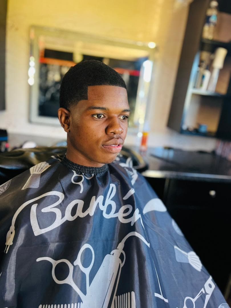 Fresh haircut at Gangster Barber Gweru